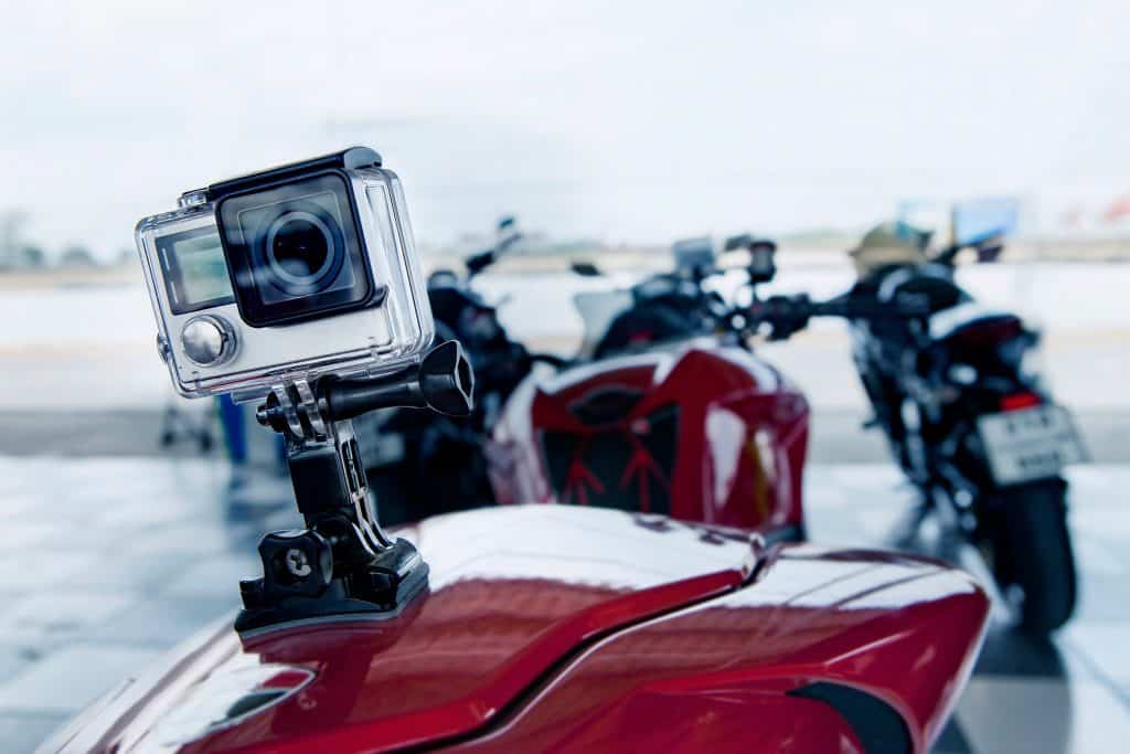 gopro mounted to bike tail