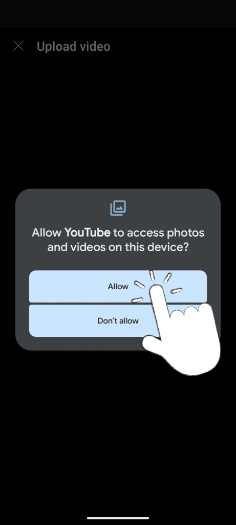 allow access to photos and videos